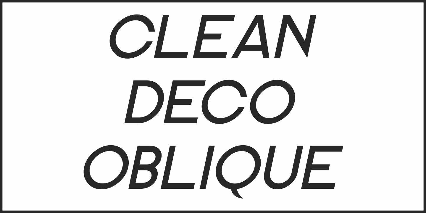 Beispiel einer Clean Deco JNL-Schriftart #3